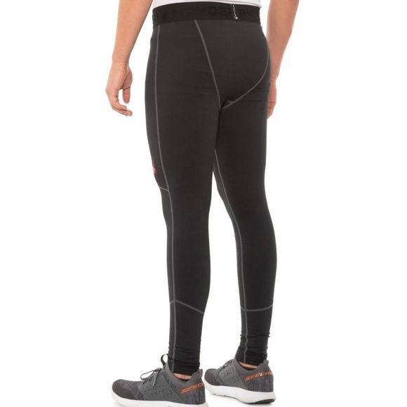 🔥 NWT Spyder Men’s Active ProWeb Leggings Base Layer Pants Compression Black - Picture 2 of 7